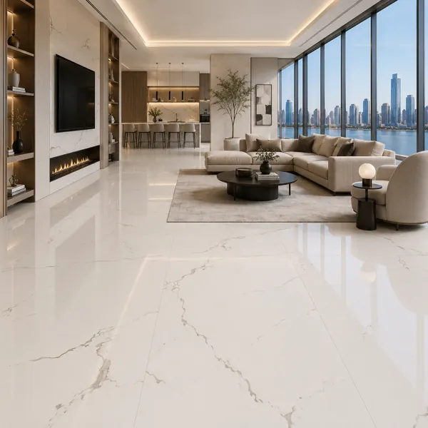 White Veined Ceramic Texture back