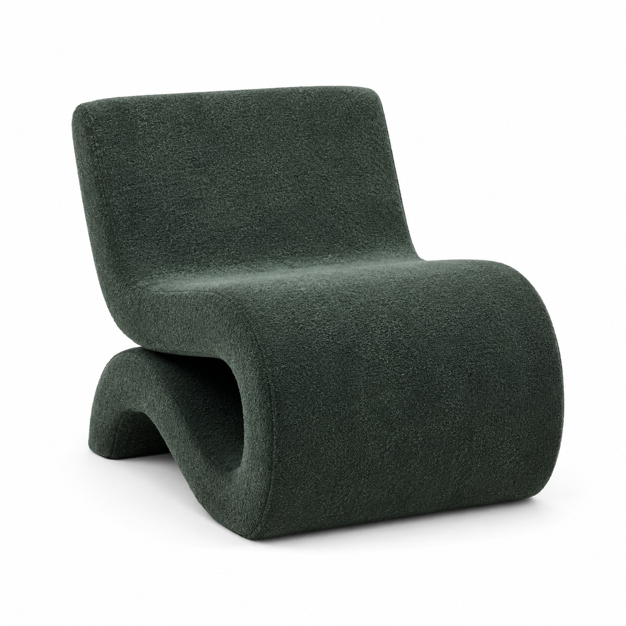Sculptural Boucle Lounge Chair