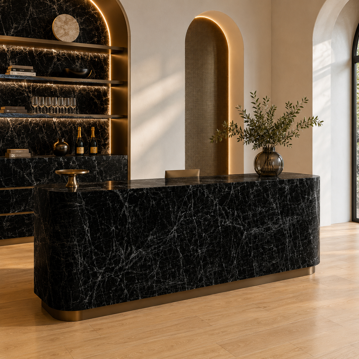 Black Marble – Dense Silver Gray Vertical Web Veins 2