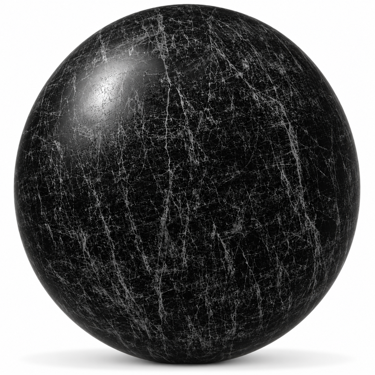 Black Marble – Dense Silver Gray Vertical Web Veins 1