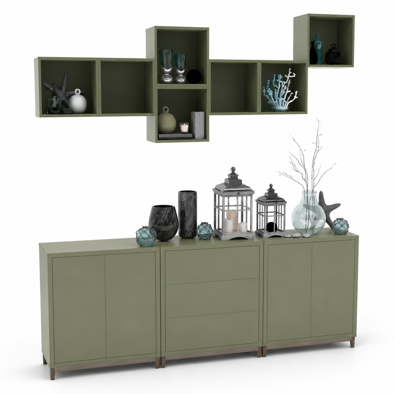 Modular Storage Cabinet Set