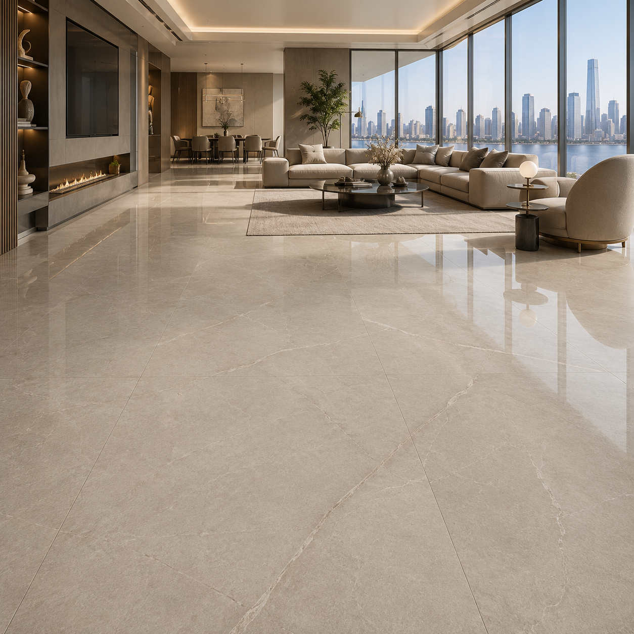 Beige Veined Ceramic Texture 2