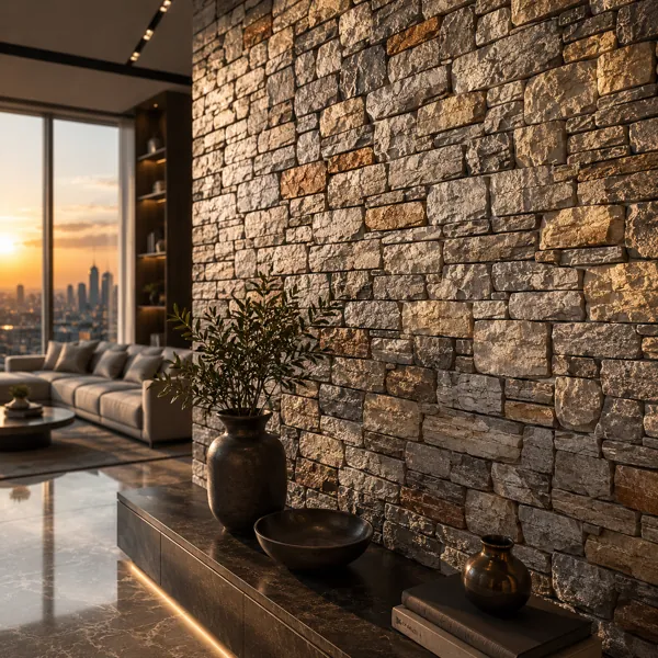 Natural Stacked Stone Texture back