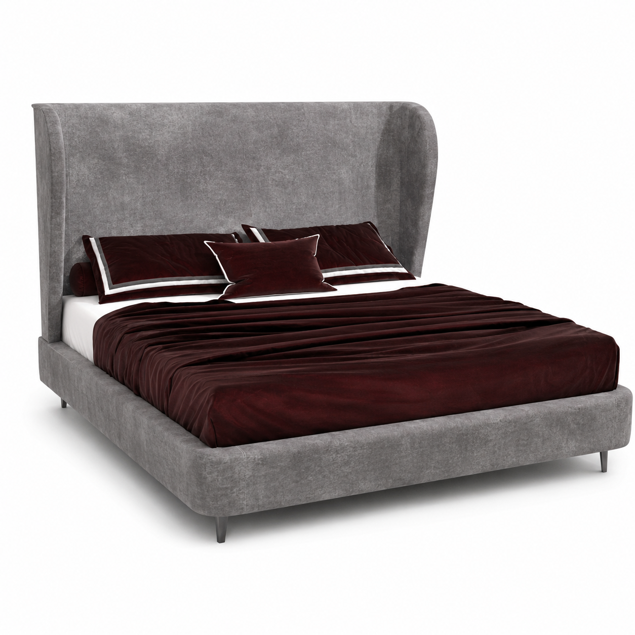 Modern Wingback Bed