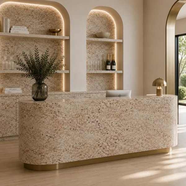 Warm Beige Speckled Marble Texture back