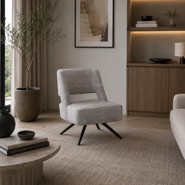 Open Back Lounge Armchair back