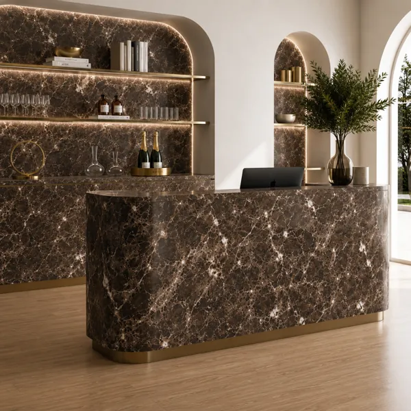 Dark Emperador Marble Texture back