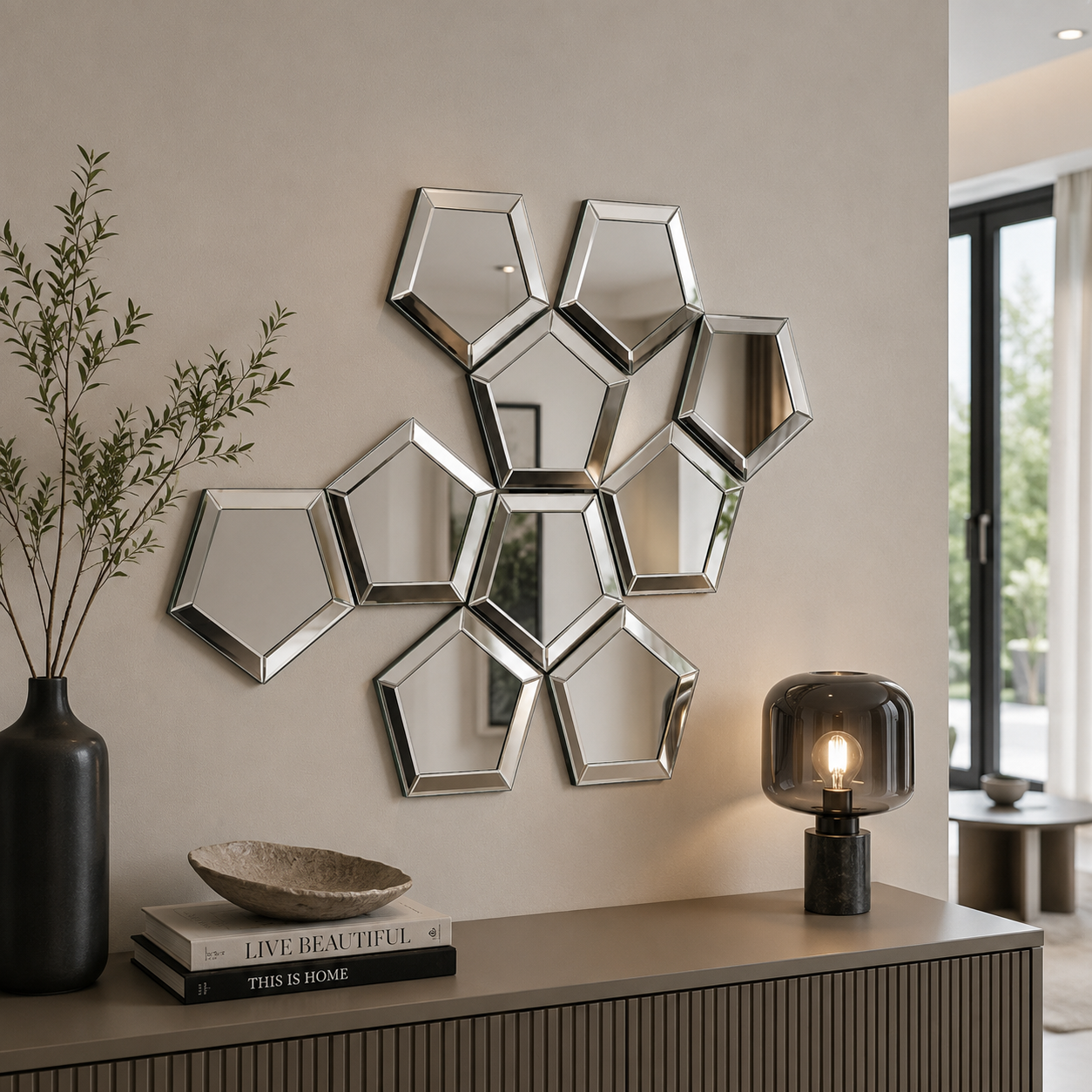 Geometric Wall Mirror Set 3