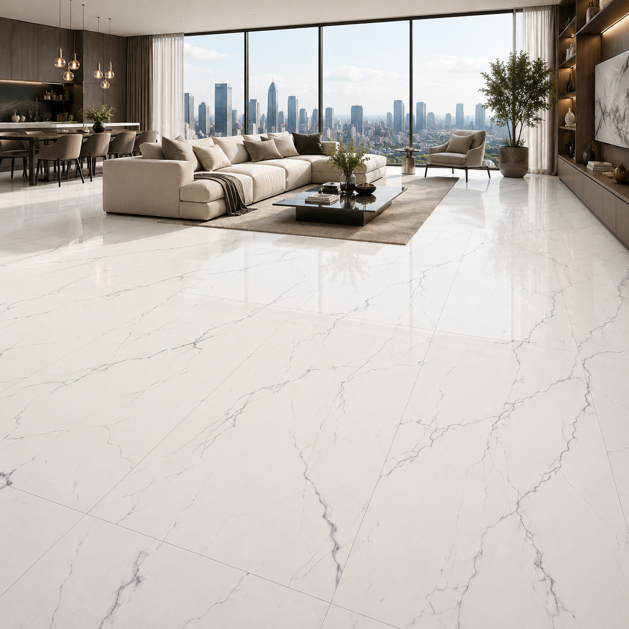 White Marble Vein Ceramic Texture 2