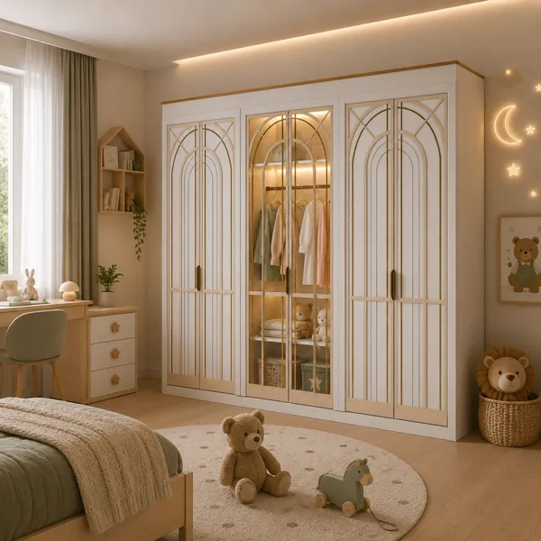 Art Deco Glass Wardrobe back