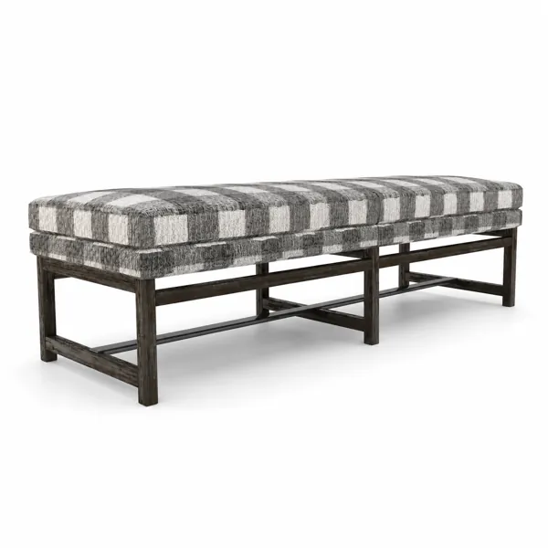 Striped Upholstered Bench