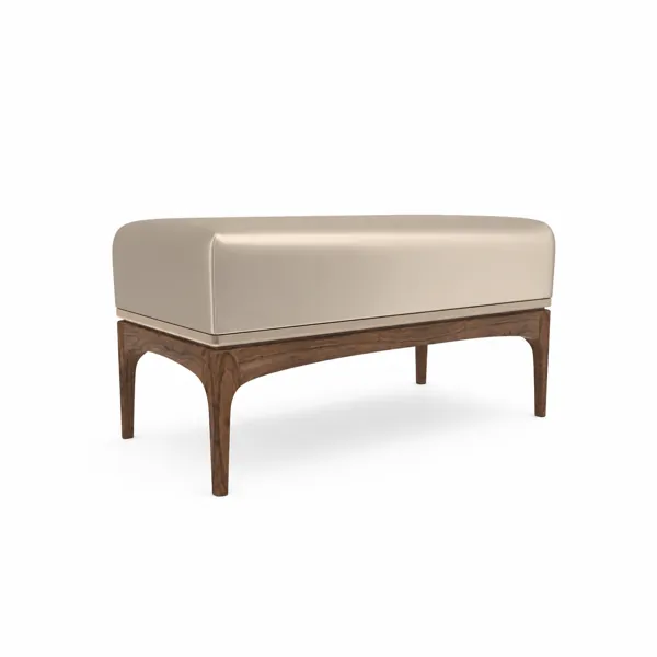 Modern Cream Upholstered Bench