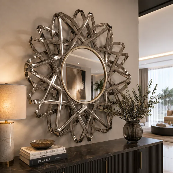 Abstract Interwoven Mirror  back
