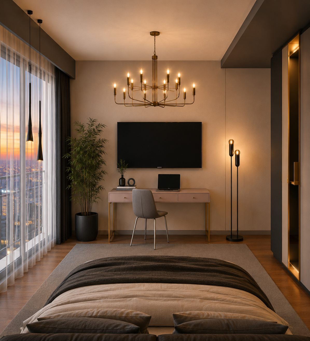 Luxury Bedroom Scene 3