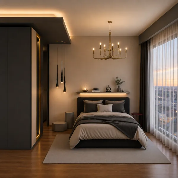 Luxury Bedroom Scene 3D