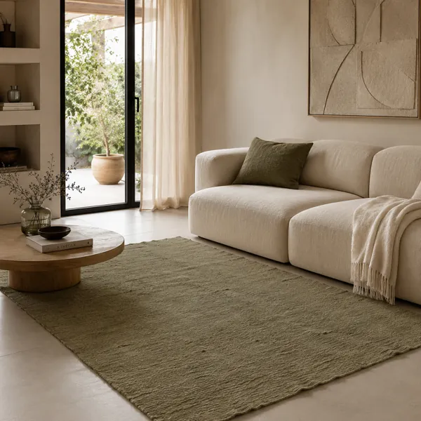 Minimal Textured Area Rug back