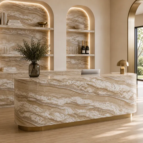 Layered Beige Onyx Marble Texture back