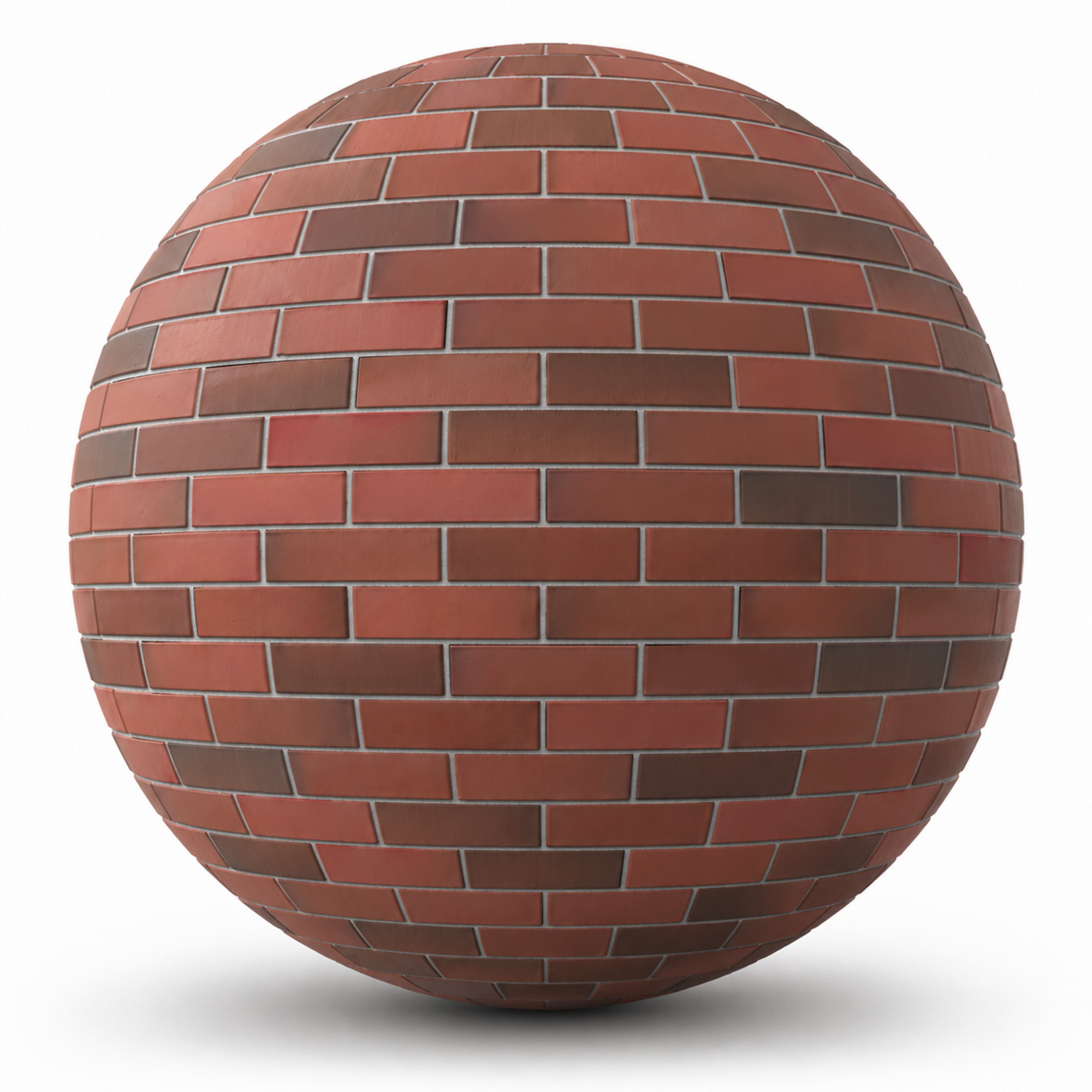 Red Brick Wall – Dark Brown Mixed Bricks with Gray Mortar