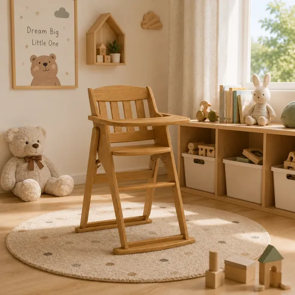 Wooden Child High Chair back