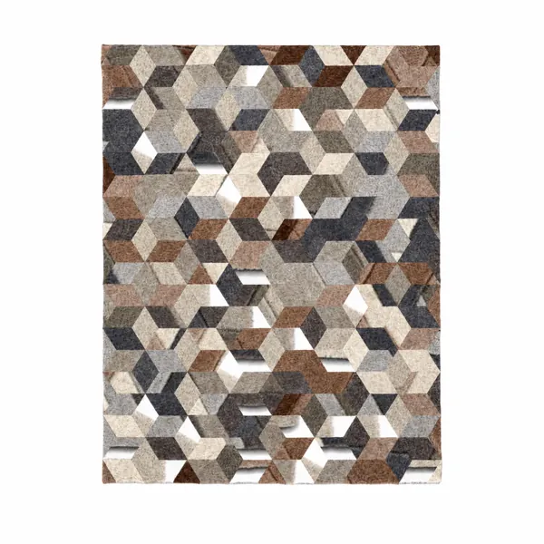 Geometric Area Rug 3D