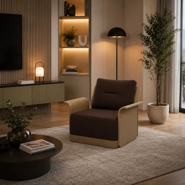 Contemporary Lounge Armchair back