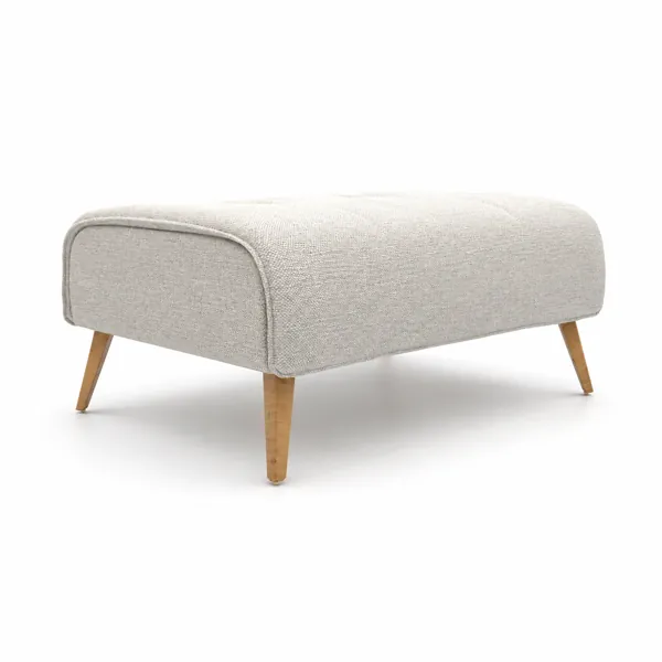 Modern Cream Ottoman Bench