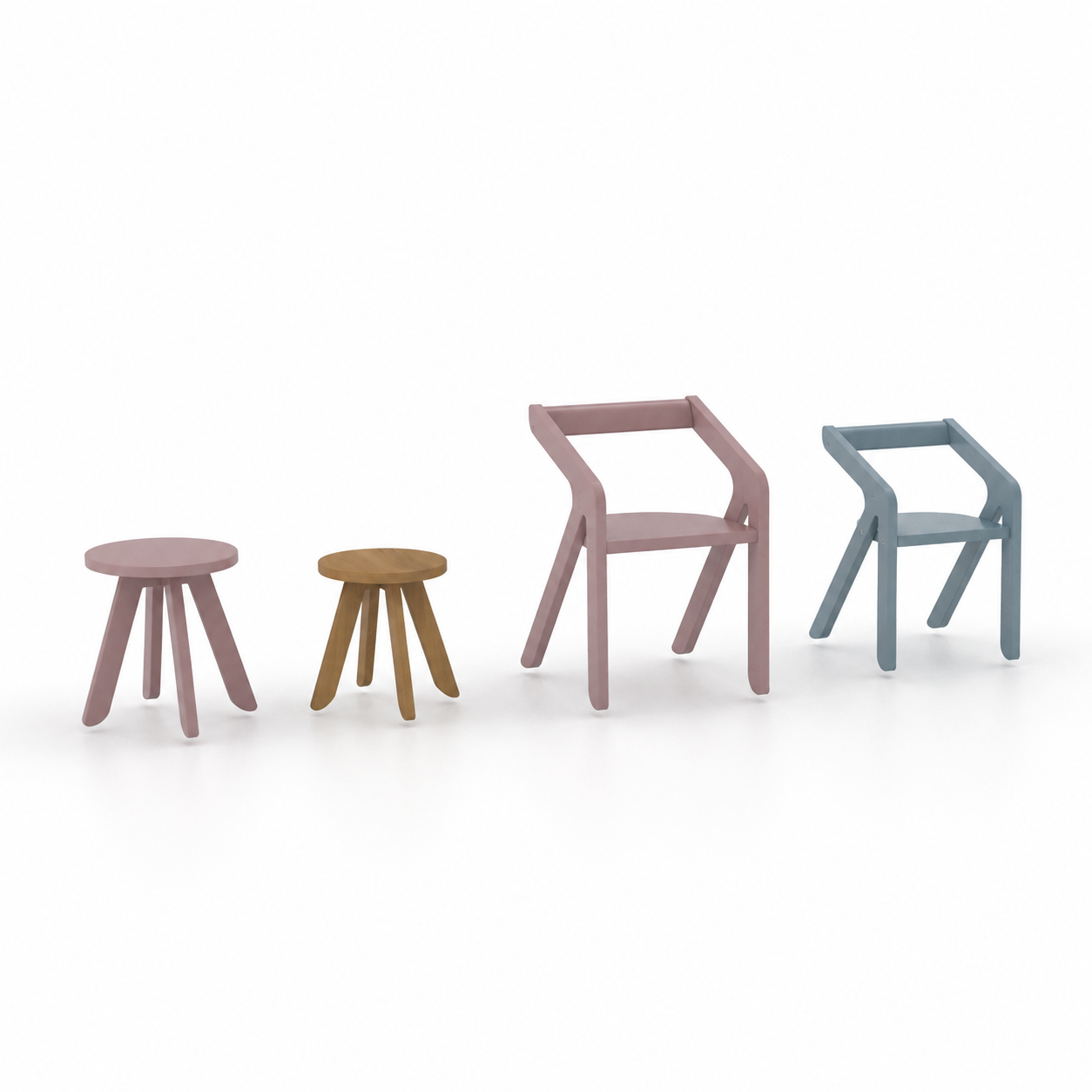 Kids Chair and Stool Set