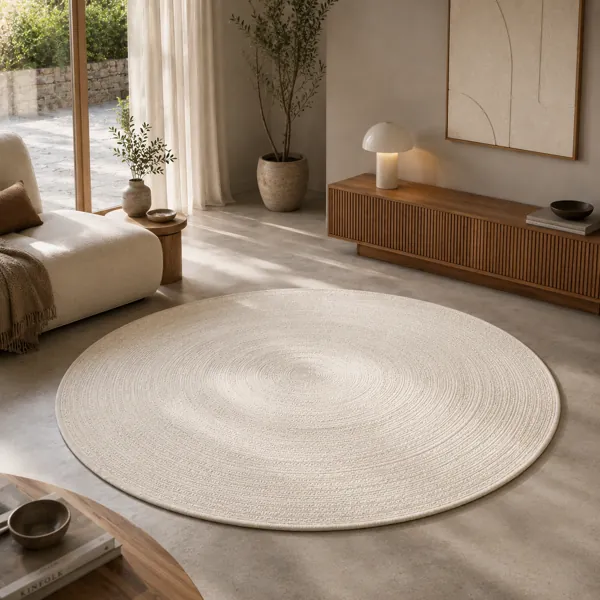 Round Minimalist Rug