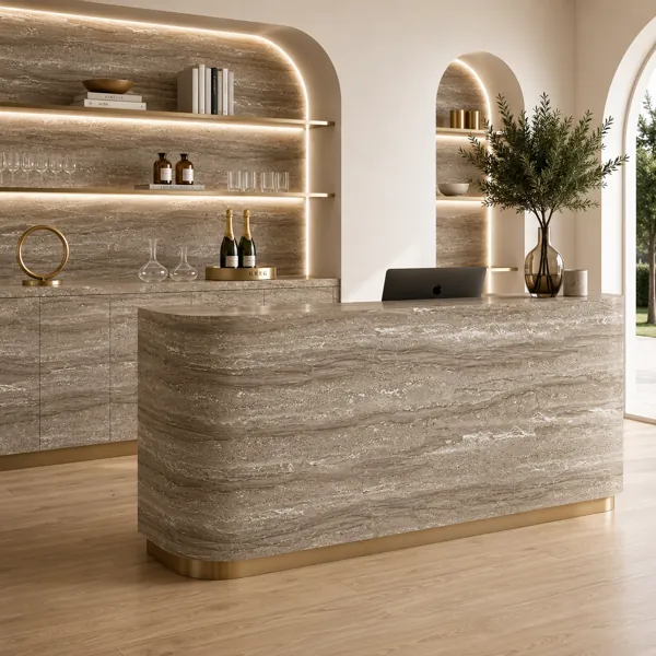 Silver Vein Travertine Marble Texture back