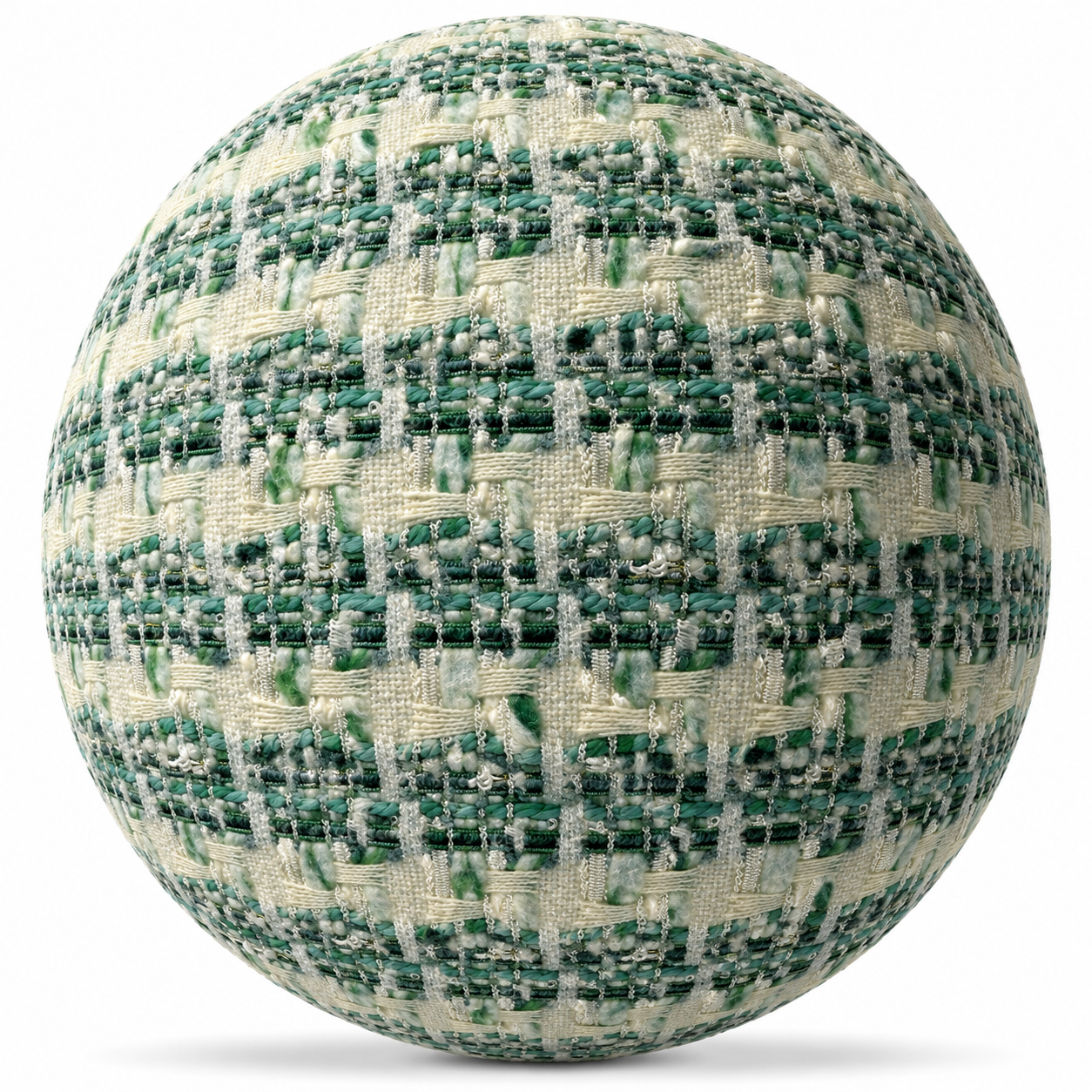 Green Bouclé Woven Fabric Texture 1