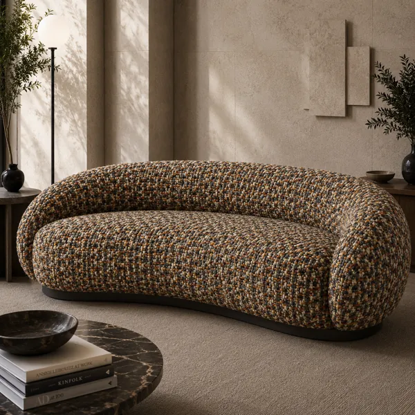 Rust Accent Woven Fabric Texture back