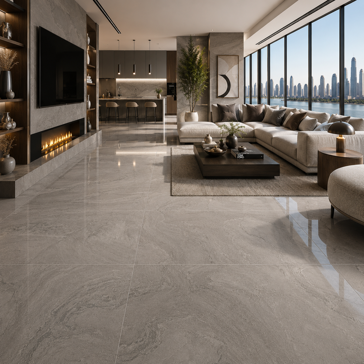 Silver Grey Flow Ceramic Texture 2