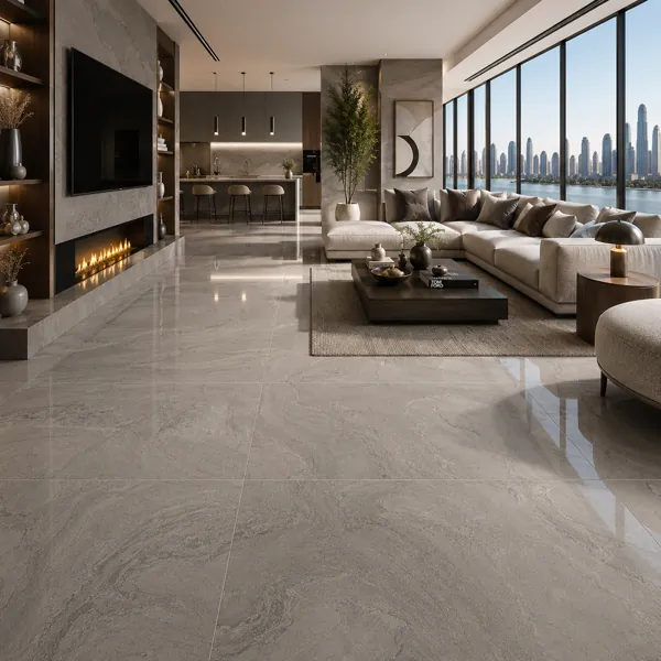 Silver Grey Flow Ceramic Texture back