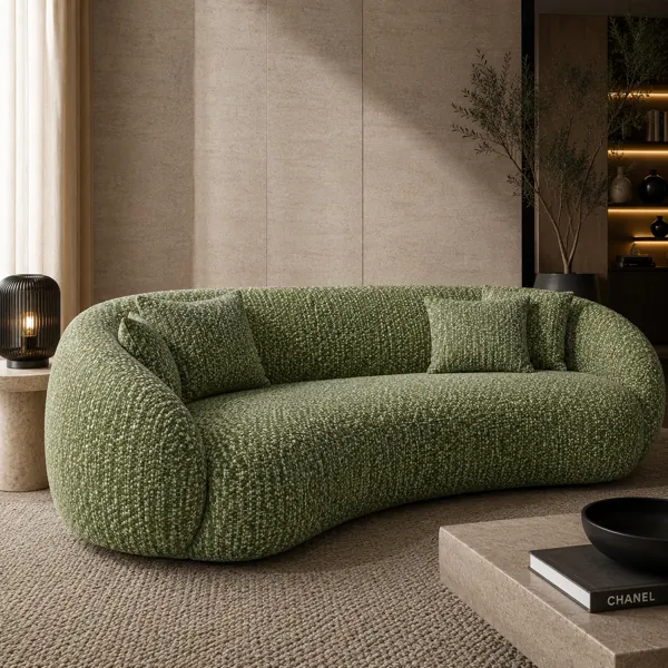 Olive Green Woven Fabric Texture back