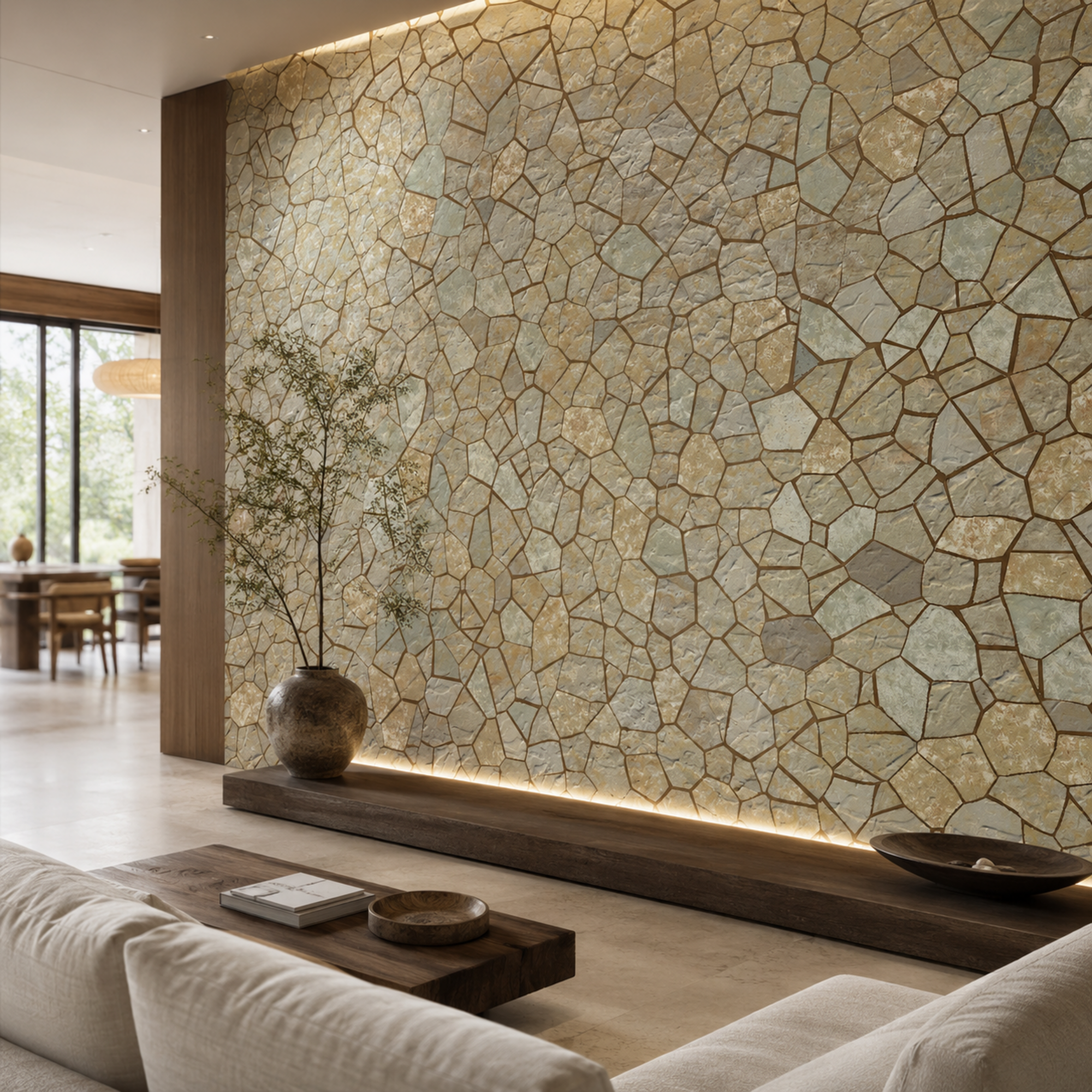 Beige Irregular Stone Mosaic Texture 2