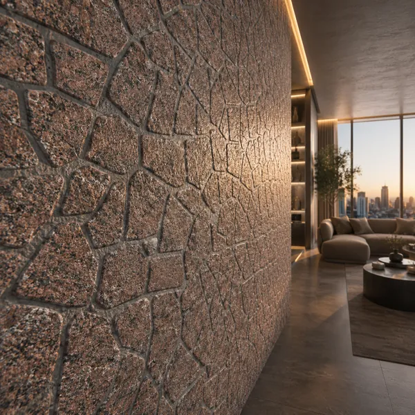 Rustic Granite Mosaic Stone back