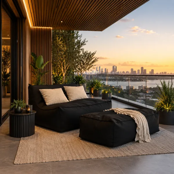 Modern Lounge Chair & Ottoman back