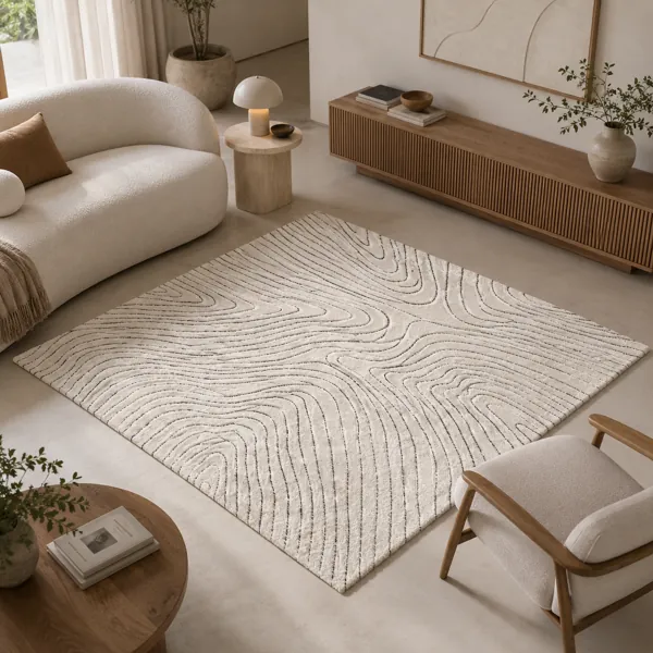 Abstract Contour Rug back
