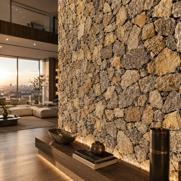 Rustic Limestone Wall Texture back