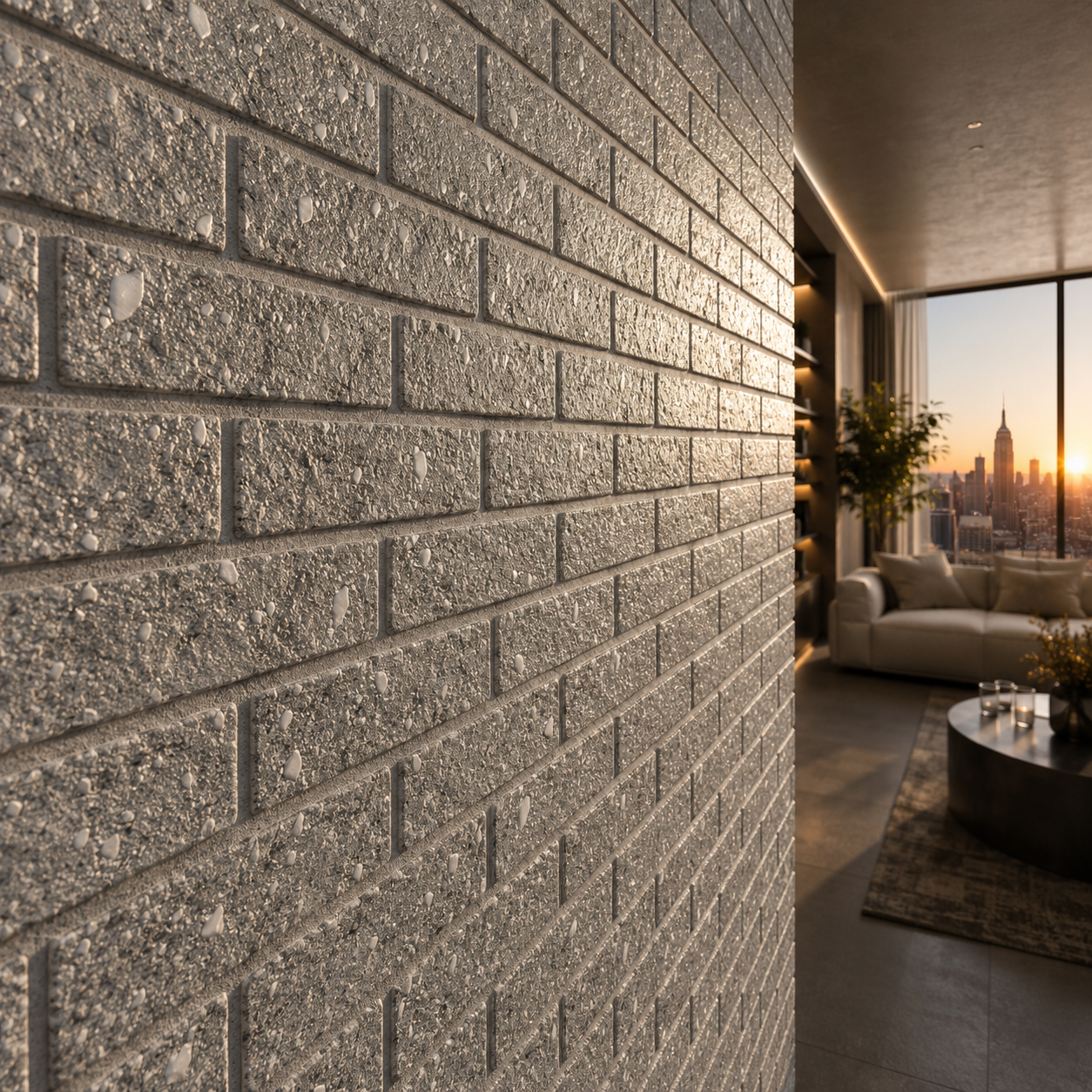Gray Terrazzo Brick Texture 2