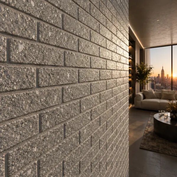 Gray Terrazzo Brick Texture back
