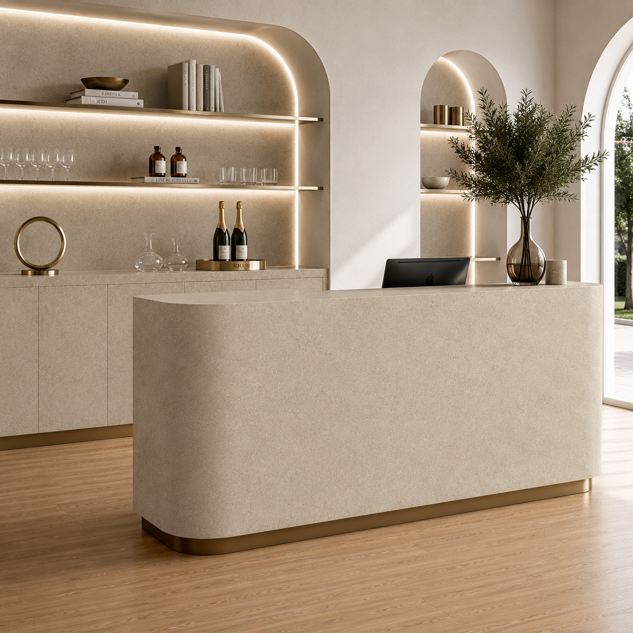 Warm Beige Limestone Marble Texture 2