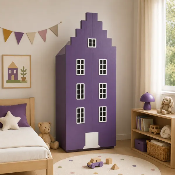 House Shaped Kids Wardrobe back