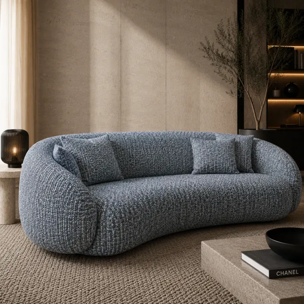 Blue Woven Fabric Texture back