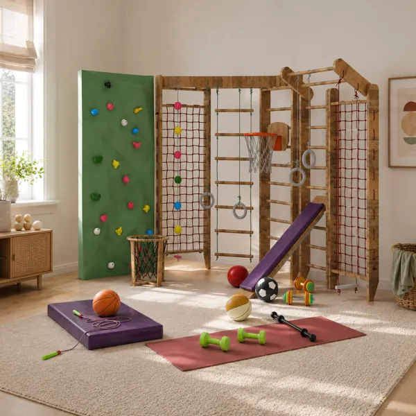 Kids Indoor Gym Set back