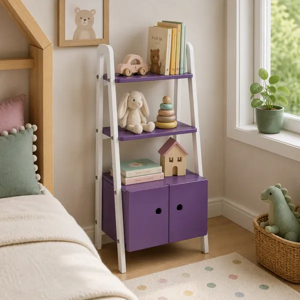 Kids Ladder Shelf Wardrobe back