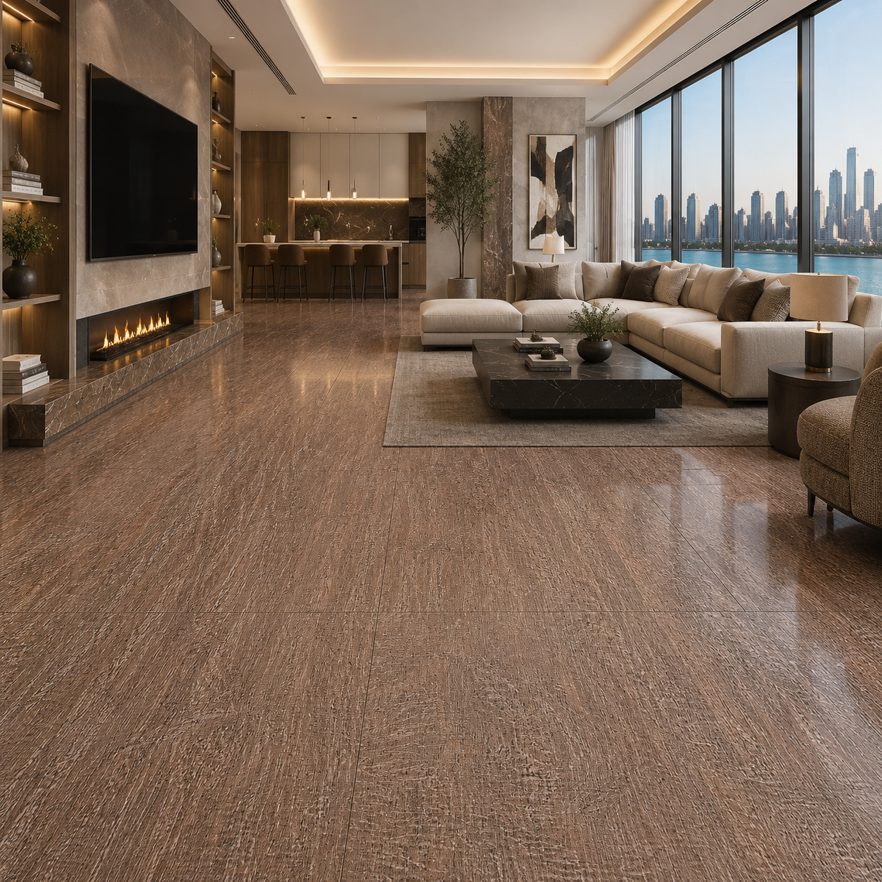 Linen Weave Ceramic Texture – Warm Taupe Grain 2