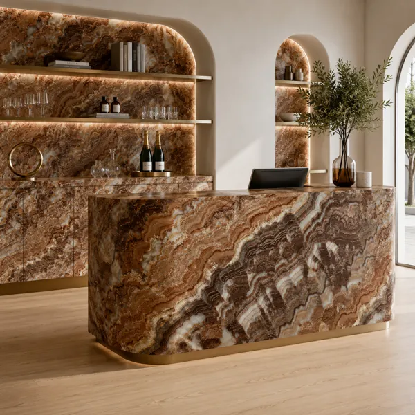 Brown Onyx Marble Texture back