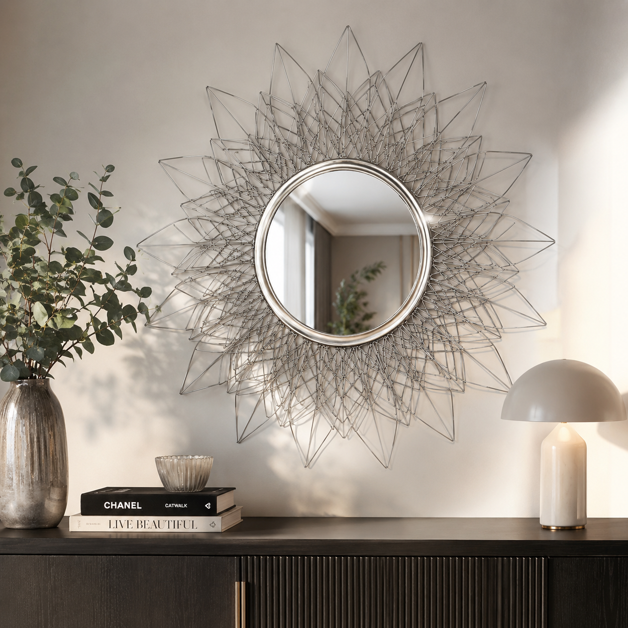 Sunburst Wire Wall Mirror 3
