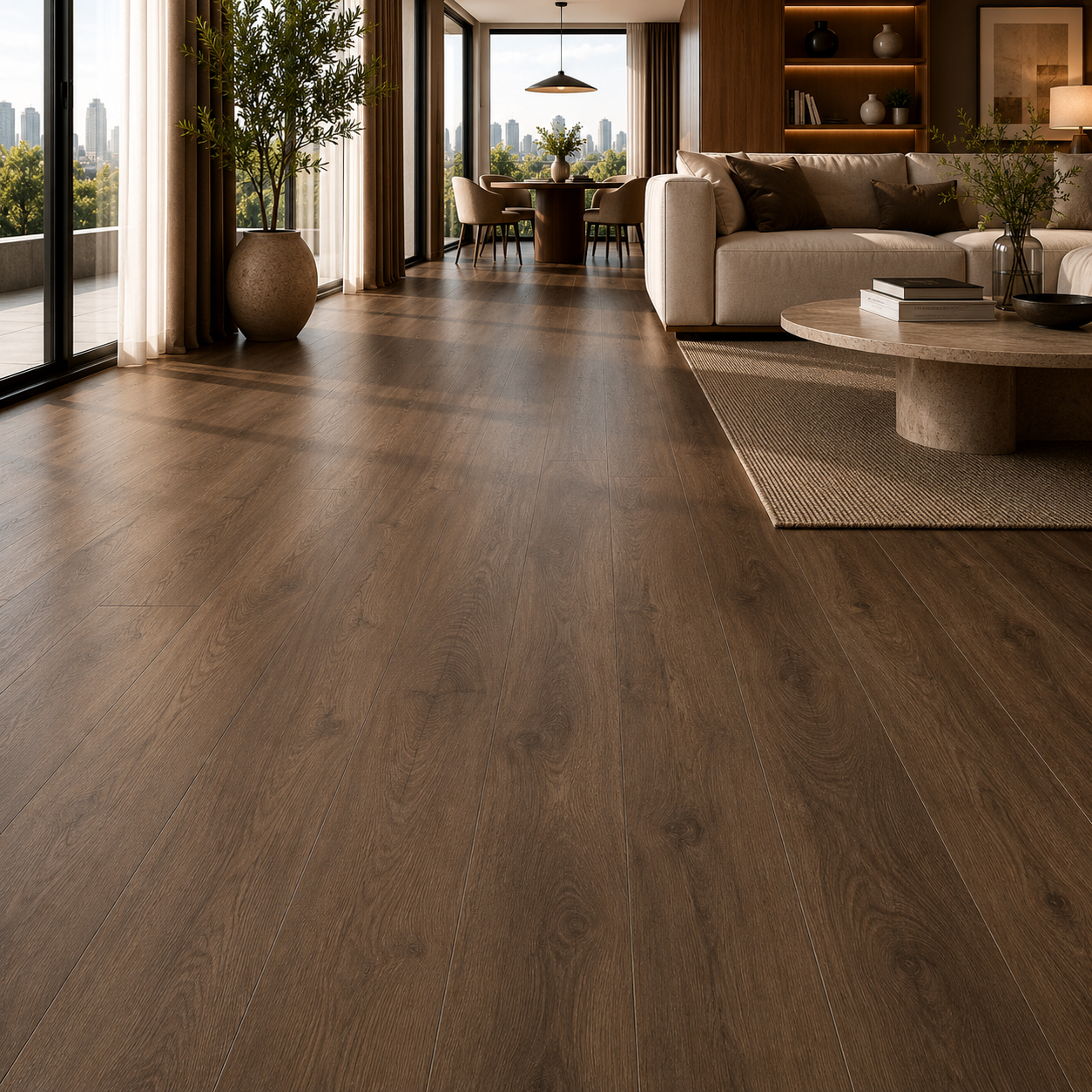 Dark Rustic Oak Parquet 2